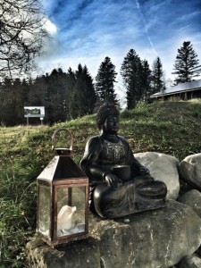 Buddhas im Garten vom Zen Kloster Buchenberg